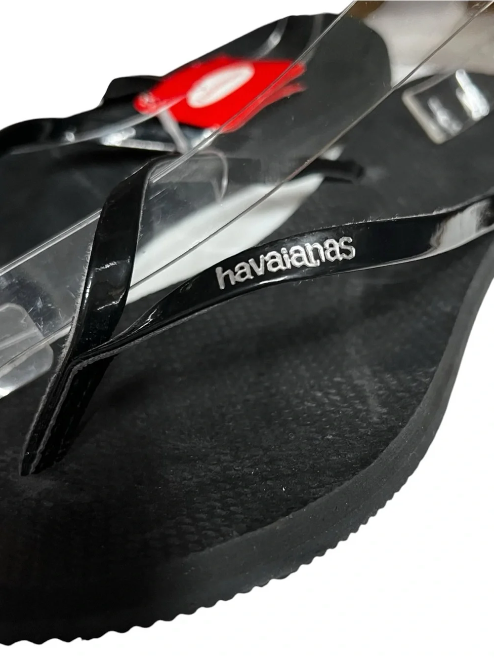 🌻NEW w/tag Havaianas You Black Glossy Thong Flip Flop Sandals Women's Size 9/10